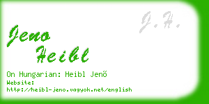 jeno heibl business card